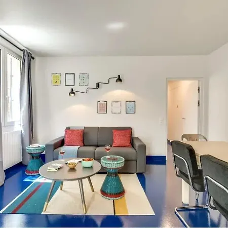 דירה Modern & Colourful 3bd For 9 Guests In Le Marais!